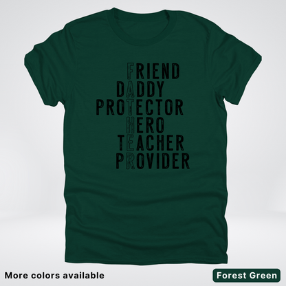 Father Crossword - Black Design – Father’s Day T-Shirt