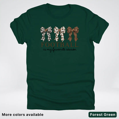 Football Is My Favorite Season – Game Day Bow T-Shirt