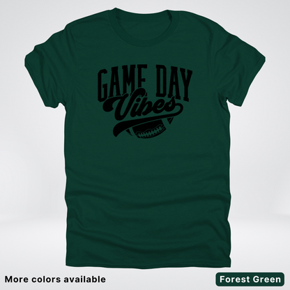 Game Day Vibes - Black Design 2 - Football T-Shirt