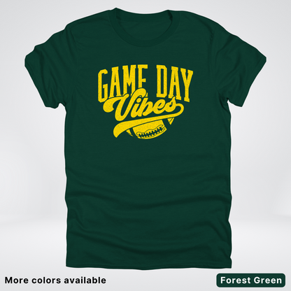 Game Day Vibes - Gold Design - Football T-Shirt