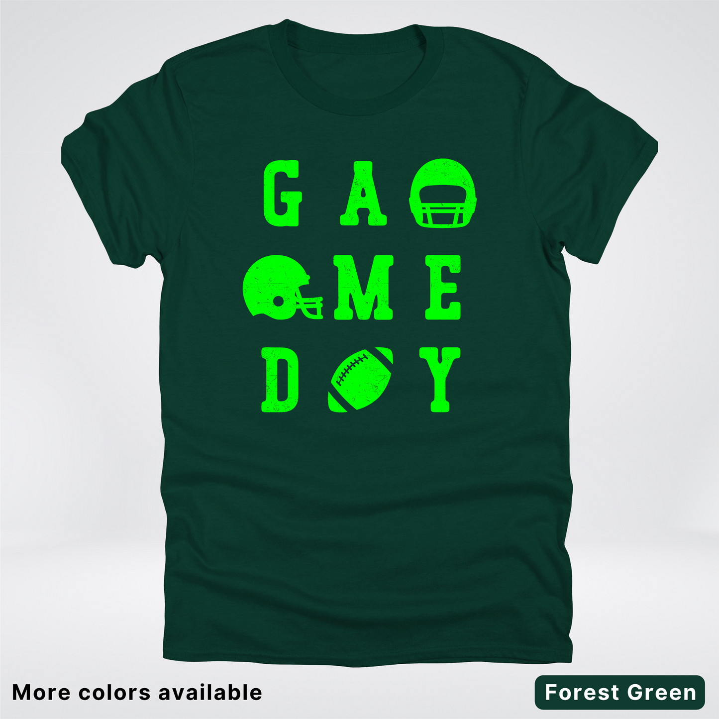 Game Day Football 3 x 3 - Green Design - T-Shirt
