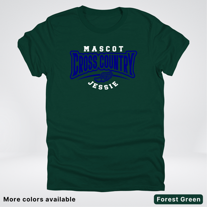 Custom Mascot & Name – Navy Design – Cross Country 10 - T-Shirt