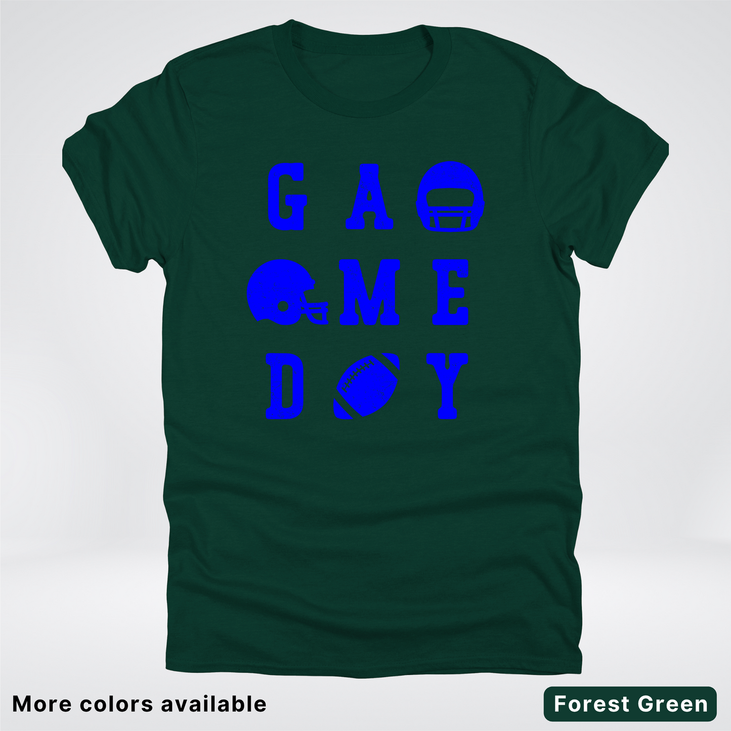 Game Day Football 3 x 3 - Blue Design - T-Shirt