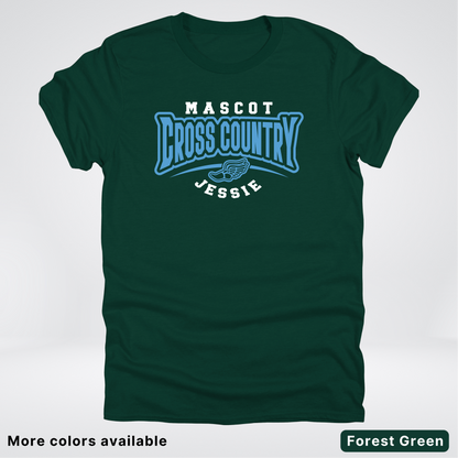 Custom Mascot & Name – Light Blue Design – Cross Country 11 - T-Shirt