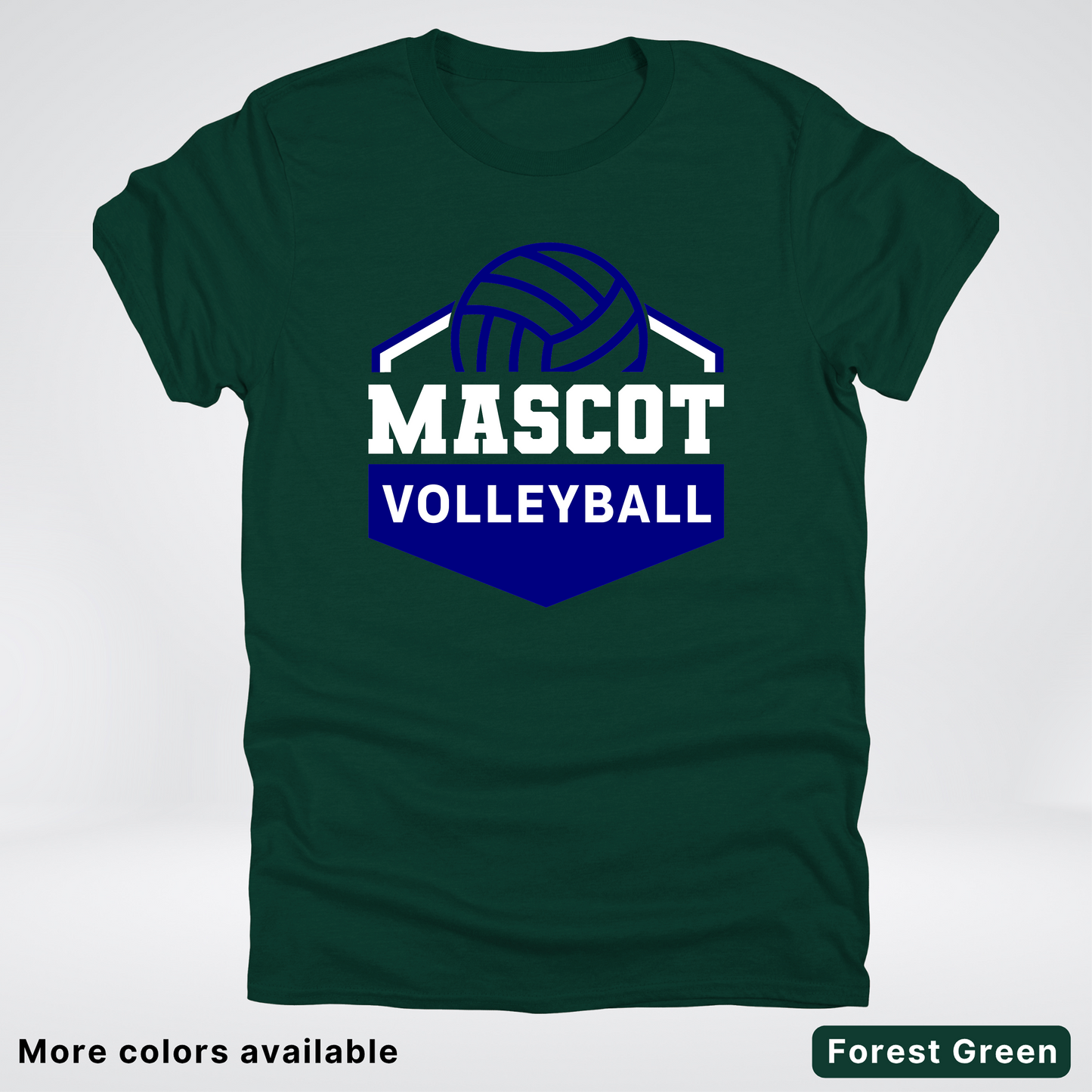 Custom Mascot - Navy - Volleyball Design 67 - T-Shirt