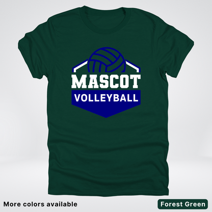 Custom Mascot - Navy - Volleyball Design 67 - T-Shirt