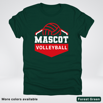 Custom Mascot - Red - Volleyball Design 65 - T-Shirt