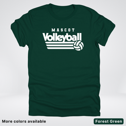 Custom Mascot - White - Volleyball Design 48 - T-Shirt