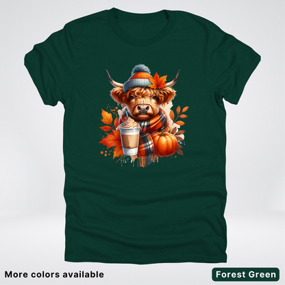 Fall Cow Cold Brew Coffee Pumpkin - T-Shirt