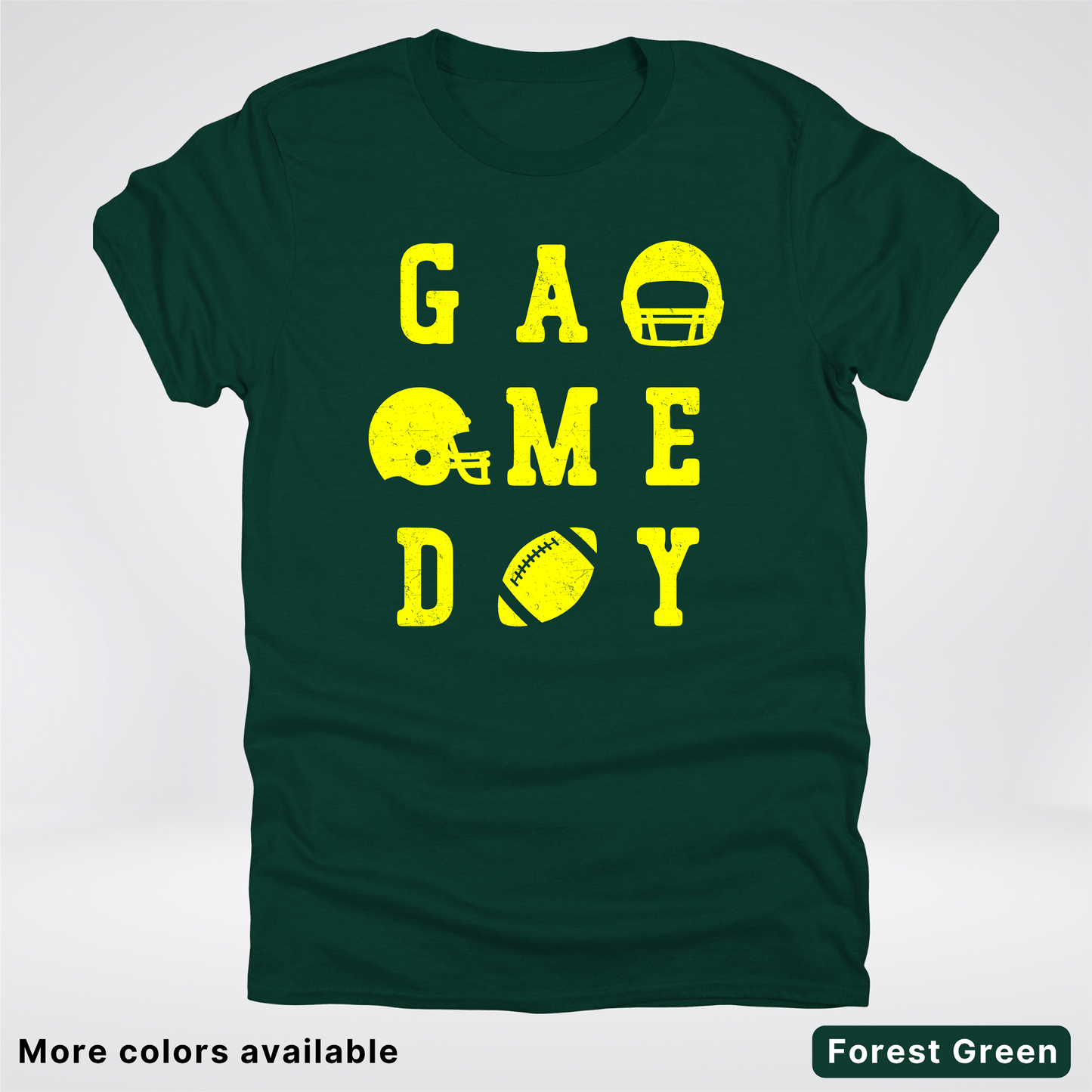 Game Day Football 3 x 3 - Yellow Design - T-Shirt