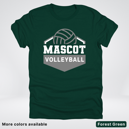 Custom Mascot - Gray - Volleyball Design 61 - T-Shirt