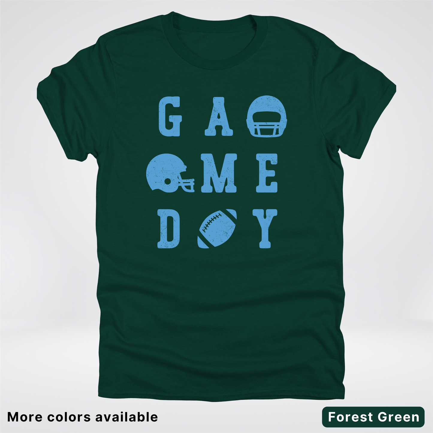 Game Day Football 3 x 3 – Light Blue Design – T-Shirt
