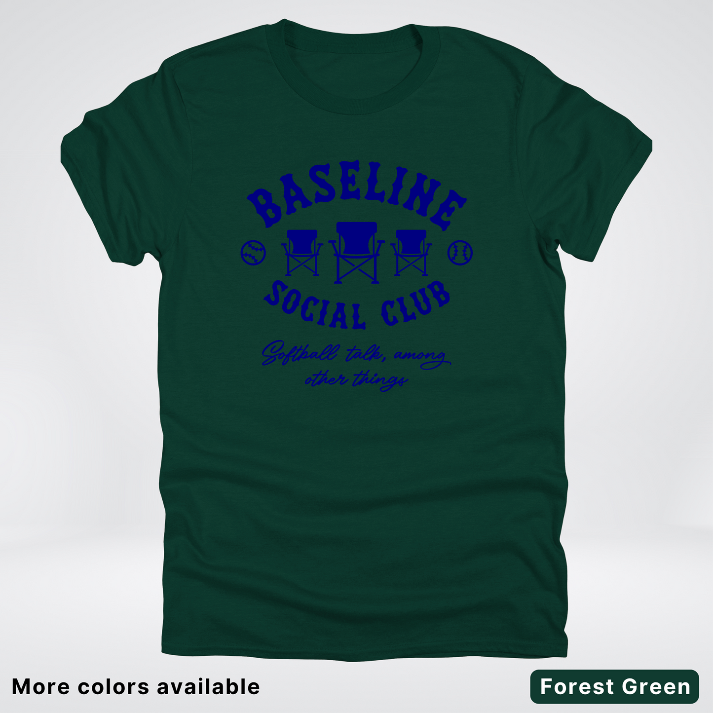 Baseline Social Club Softball – Navy Design - T-Shirt