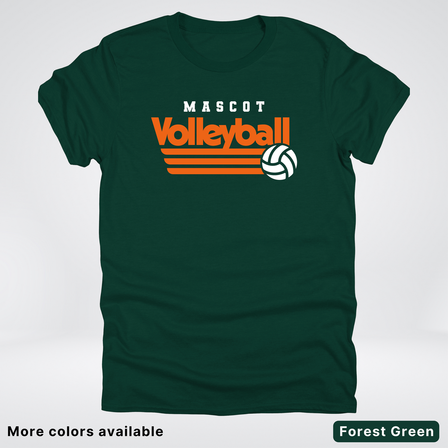 Custom Mascot - Orange - Volleyball Design 59 - T-Shirt