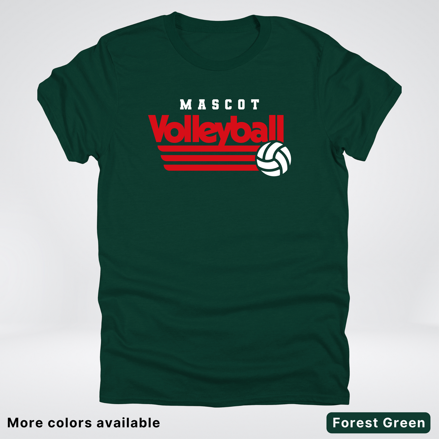 Custom Mascot - Red - Volleyball Design 53 - T-Shirt