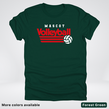 Custom Mascot - Red - Volleyball Design 53 - T-Shirt