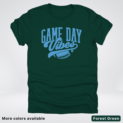 Game Day Vibes – Light Blue Design - Football - T-Shirt