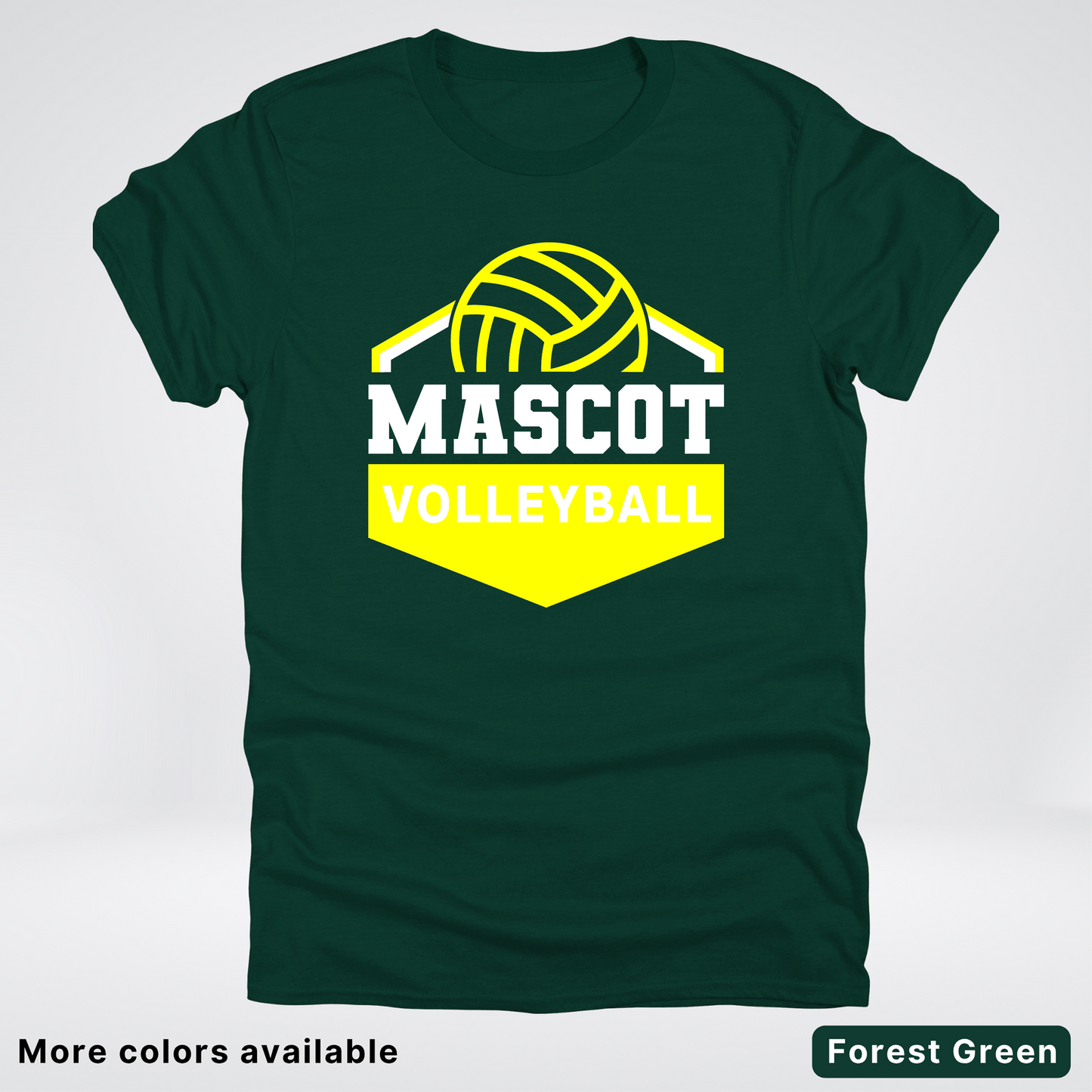 Custom Mascot - Yellow - Volleyball Design 66 - T-Shirt