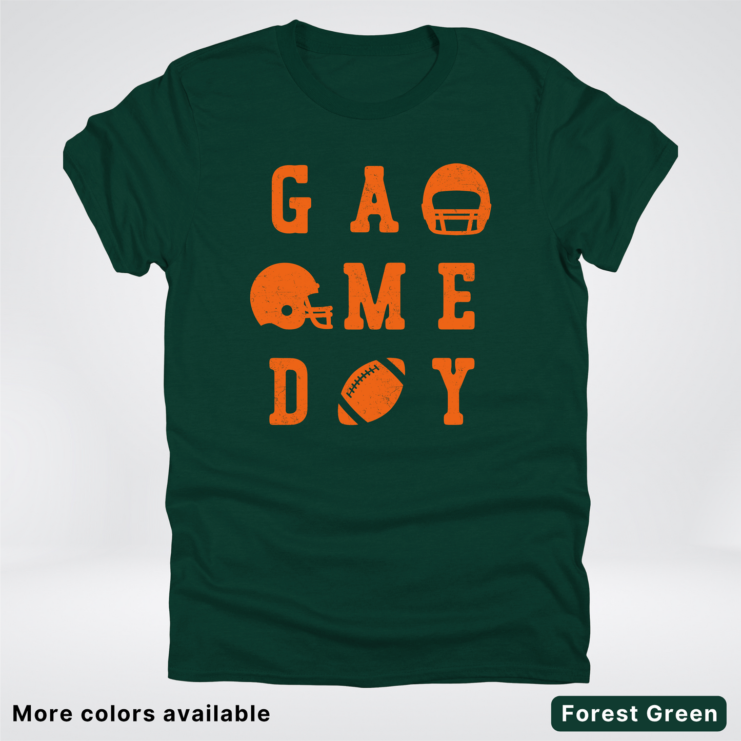 Game Day Football 3 x 3 – Orange Design  – T-Shirt