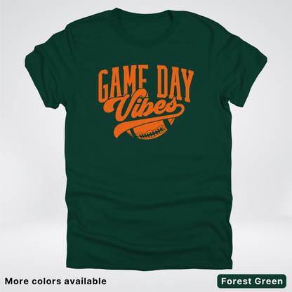 Game Day Vibes – Orange Design - Football  - T-Shirt