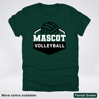 Custom Mascot - Black - Volleyball Design 62 - T-Shirt