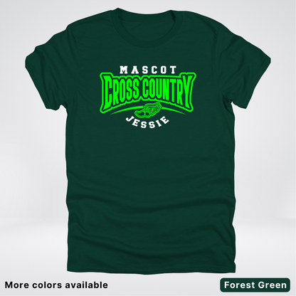 Custom Mascot & Name – Green Design – Cross Country 09 - T-Shirt