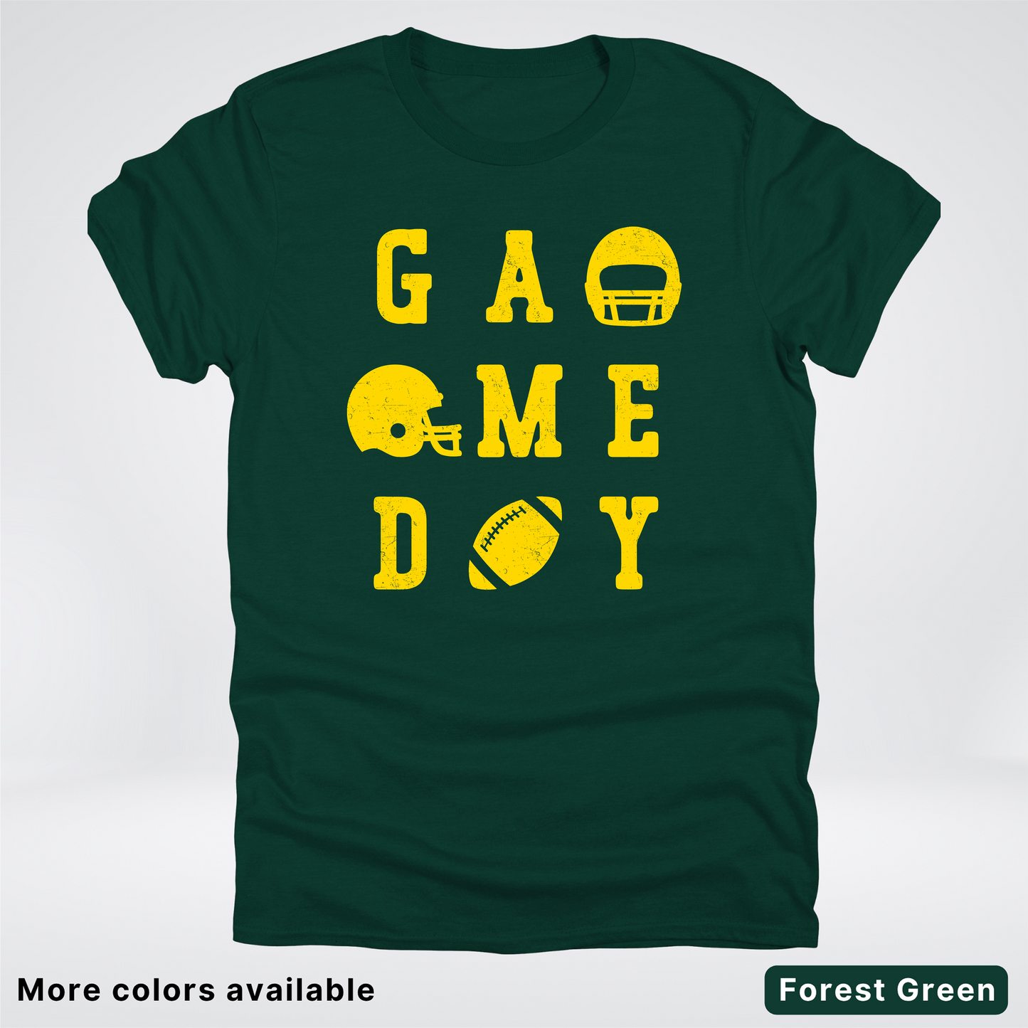 Game Day Football 3 x 3 - Gold Design - T-Shirt