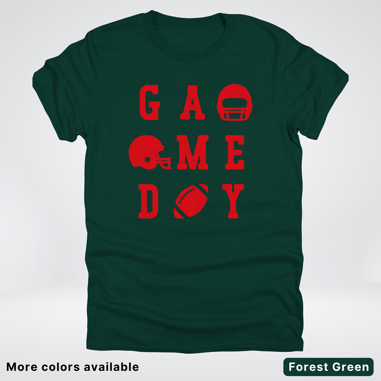 Game Day Football 3 x 3 - Red Design - T-Shirt