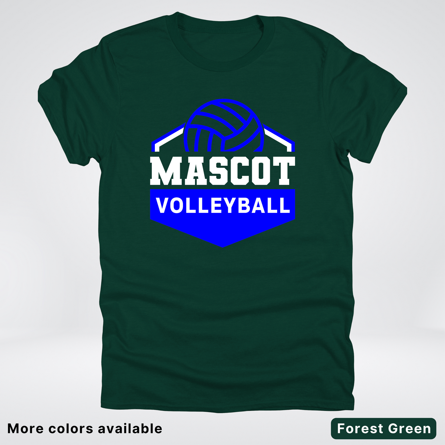 Custom Mascot - Blue - Volleyball Design 63 - T-Shirt