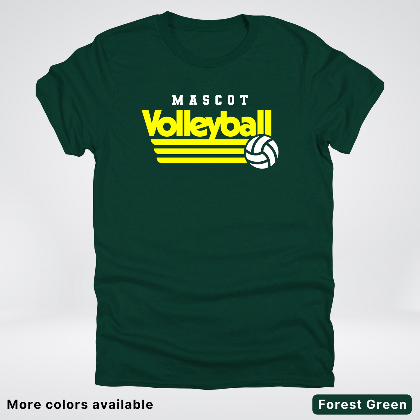 Custom Mascot - Yellow - Volleyball Design 54 - T-Shirt