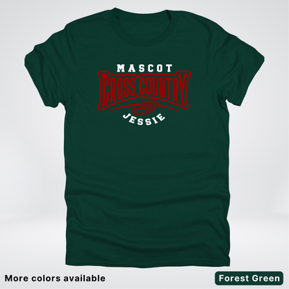 Custom Mascot & Name – Maroon Design– Cross Country 01 - T-Shirt