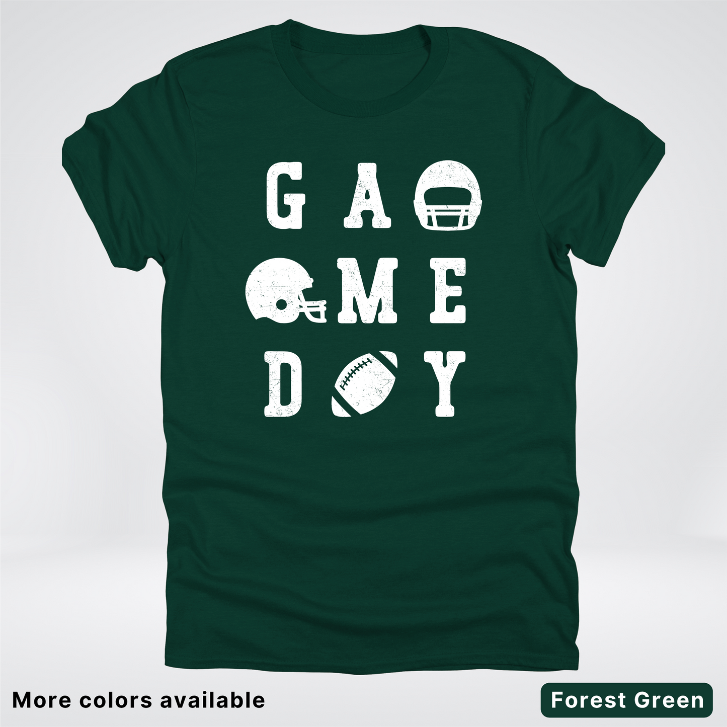 Game Day Football 3 x 3  – White Design  – T-Shirt