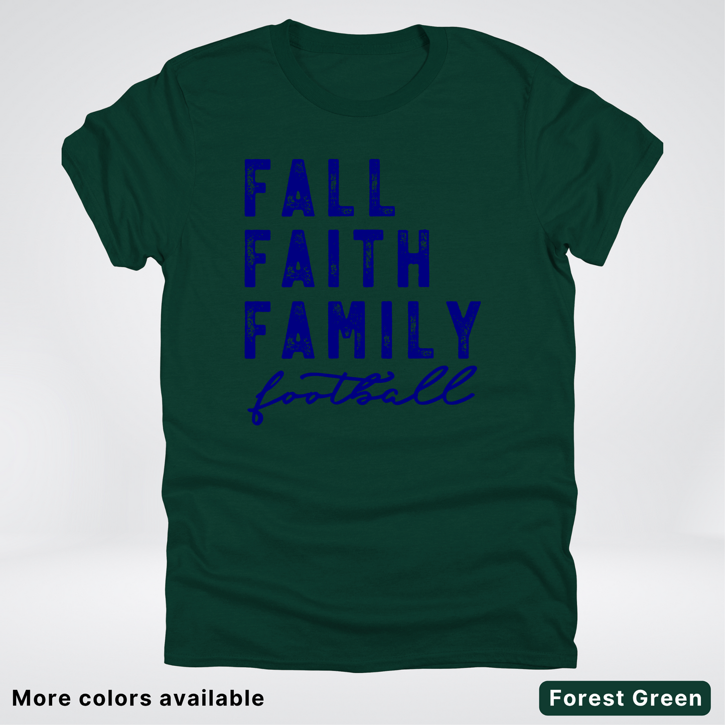 Fall Faith Family – Navy Design - Football - T-Shirt