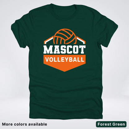 Custom Mascot - Orange - Volleyball Design 70 - T-Shirt