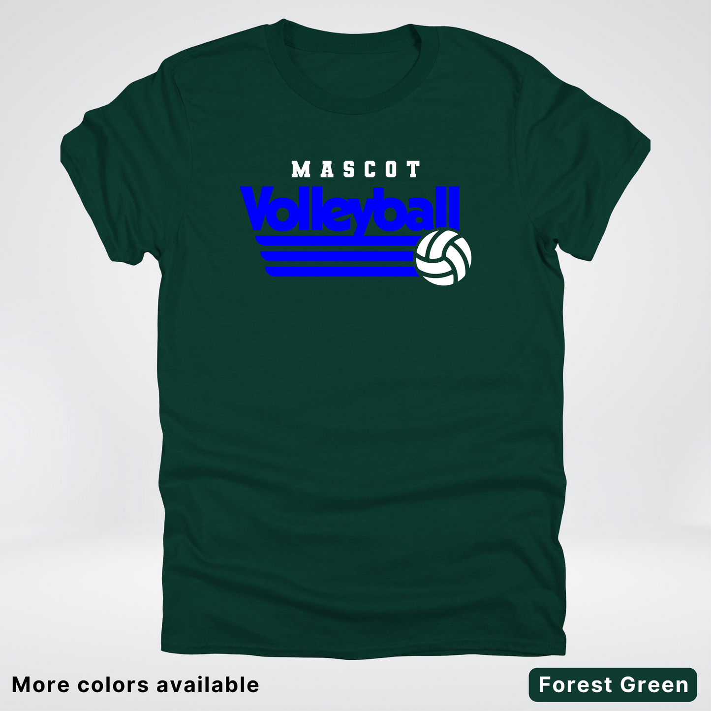 Custom Mascot - Blue - Volleyball Design 51 - T-Shirt