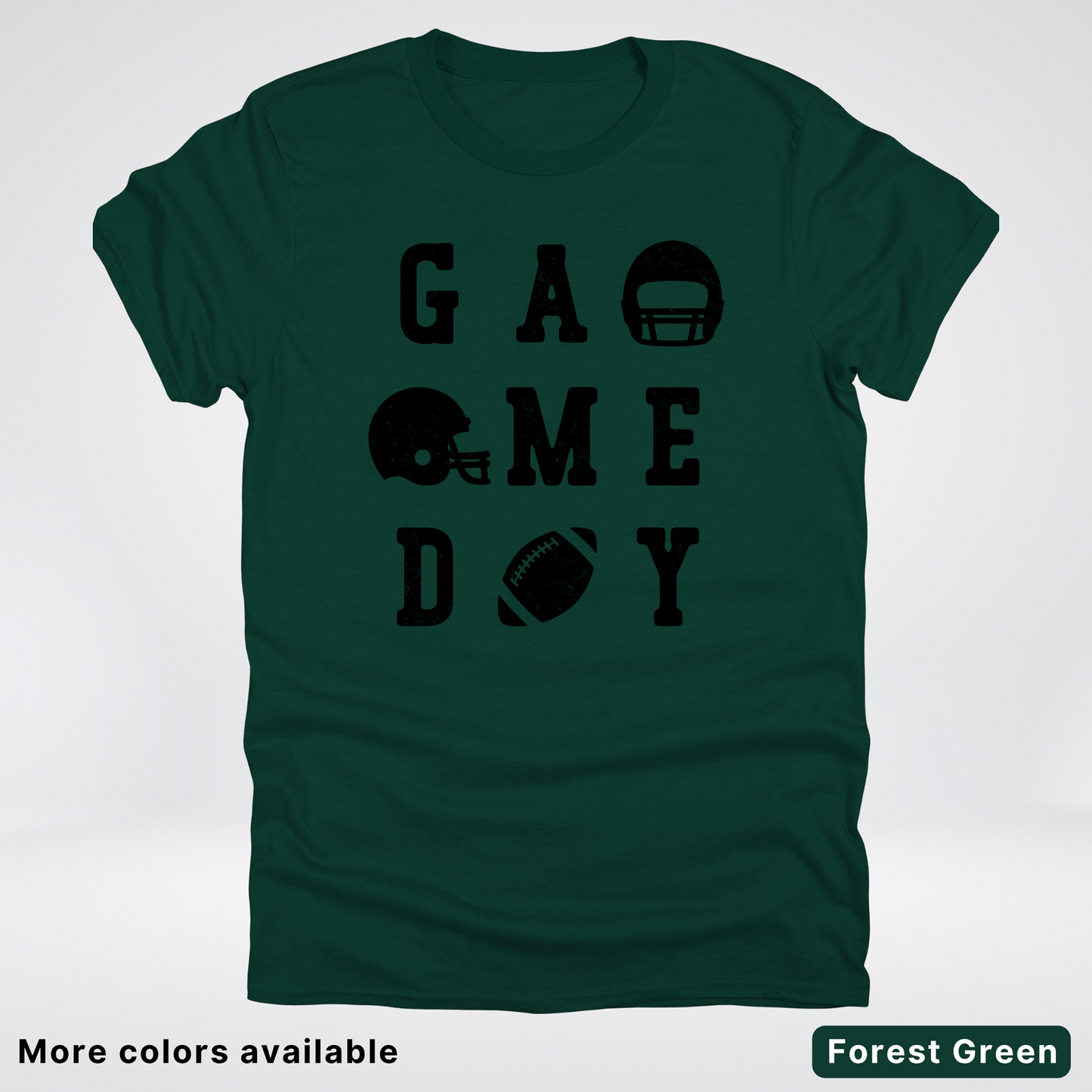 Game Day Football 3 x 3 - Black Design - T-Shirt