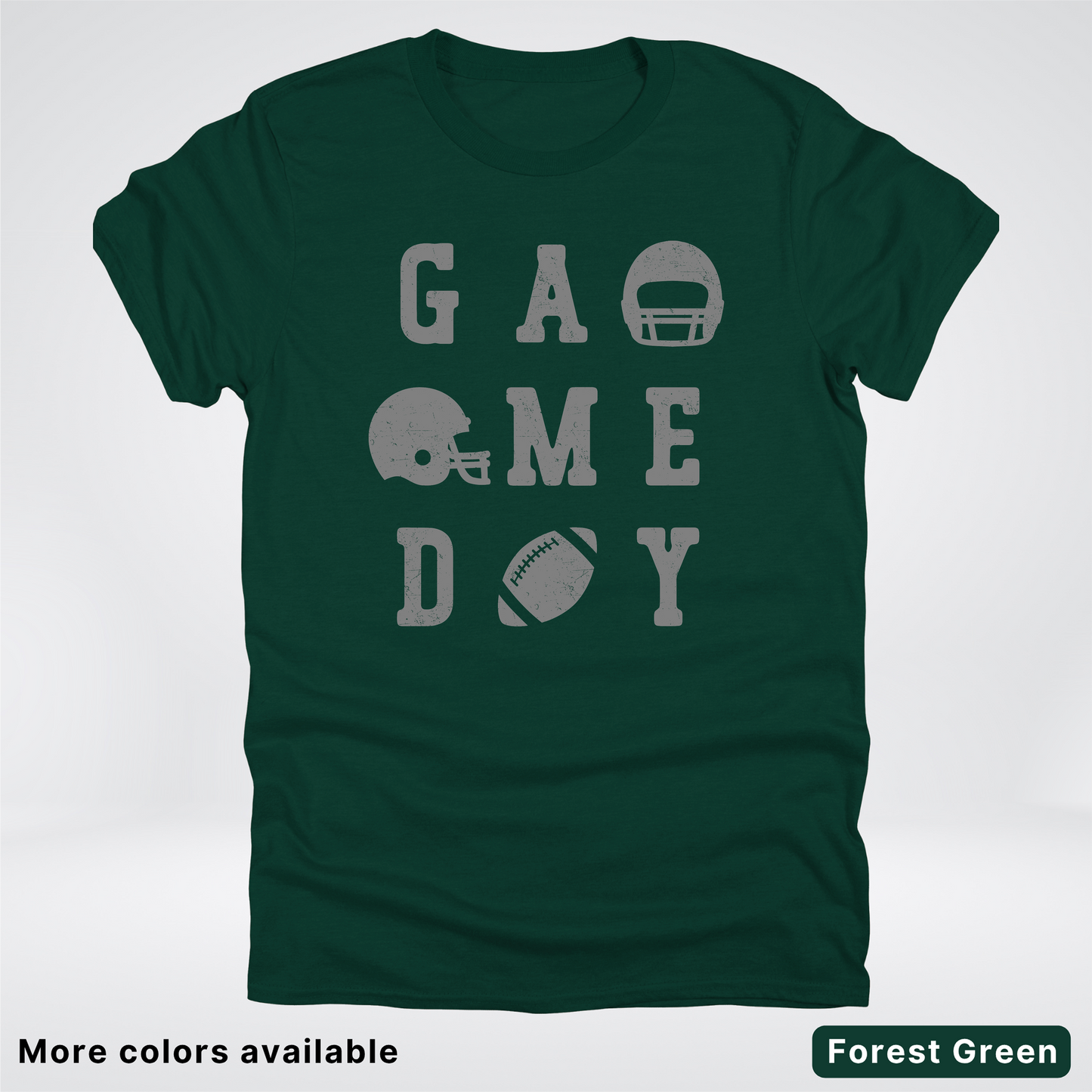 Game Day Football 3 x 3 - Gray Design  - T-Shirt