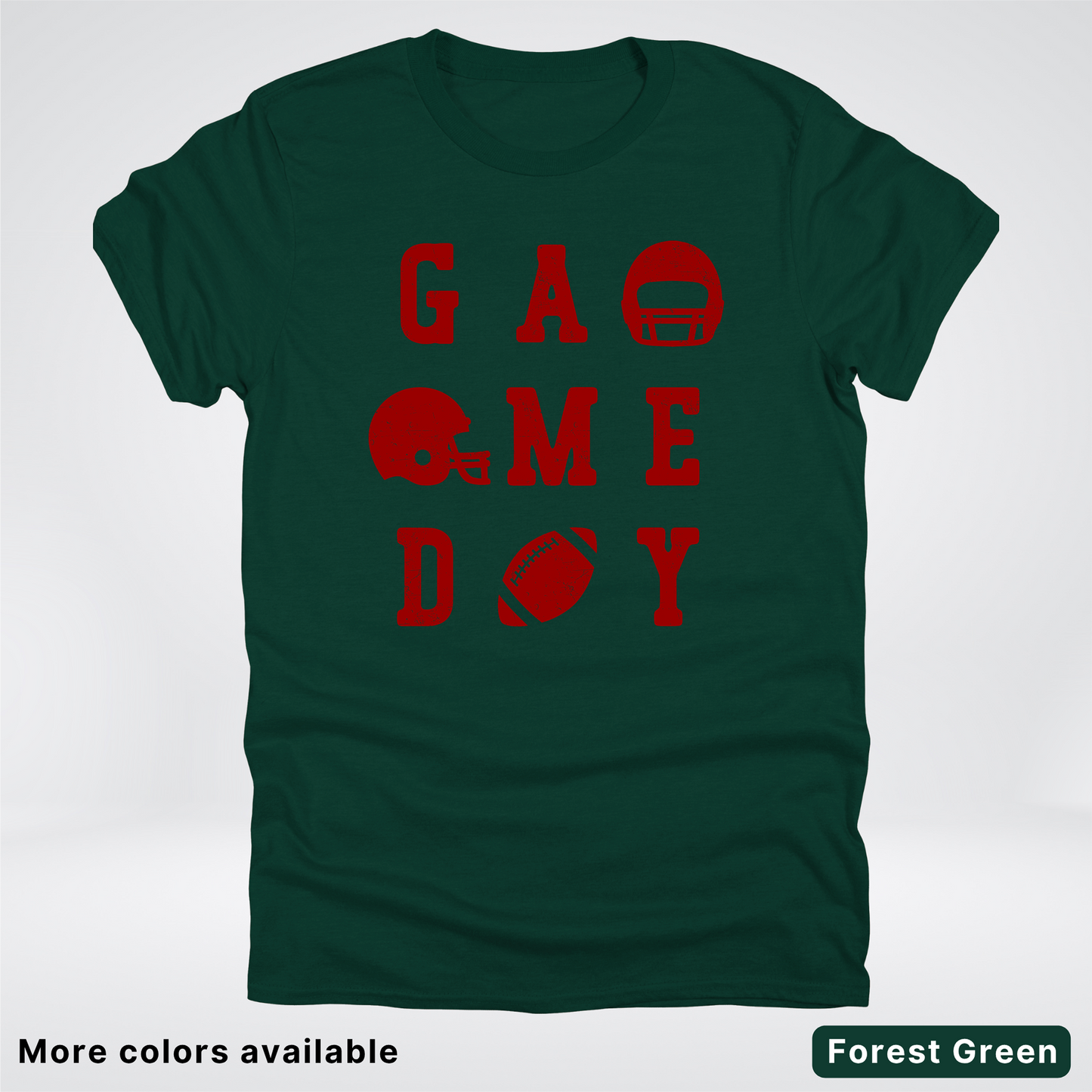 Game Day Football 3 x 3 – Maroon Design – T-Shirt