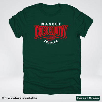 Custom Mascot & Name – Red Design – Cross Country 07 - T-Shirt