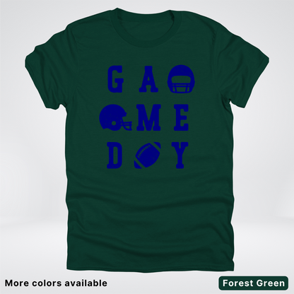 Game Day Football 3 x 3 - Navy Design - T-Shirt
