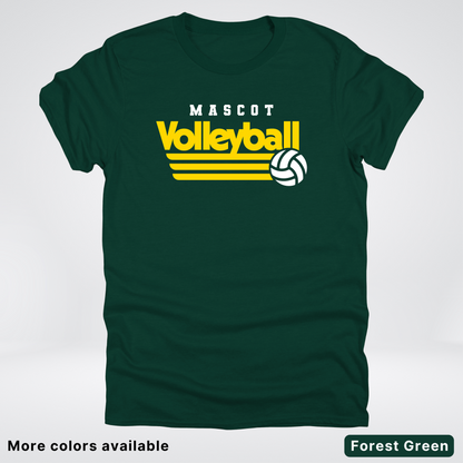 Custom Mascot - Gold - Volleyball Design 52 - T-Shirt