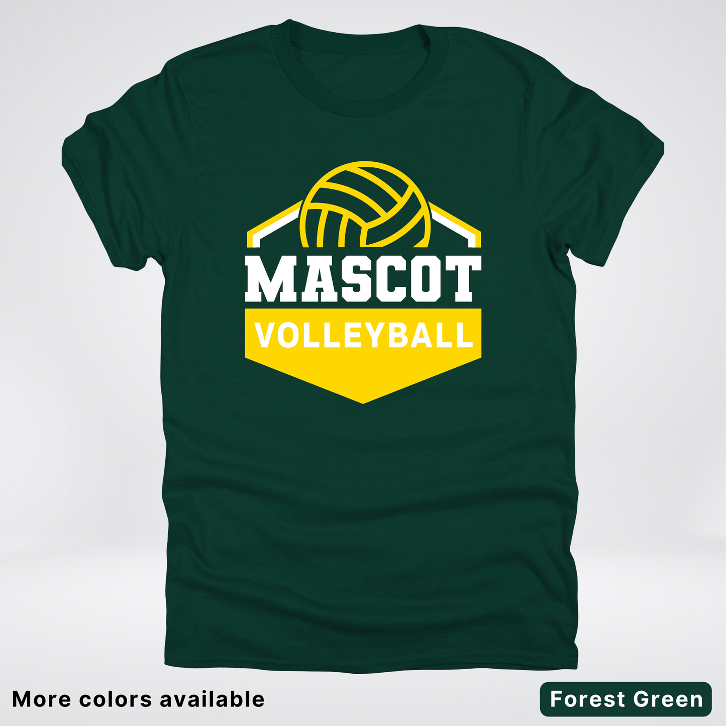 Custom Mascot - Gold - Volleyball Design 64 - T-Shirt