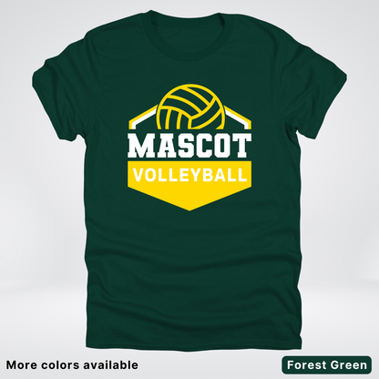 Custom Mascot - Gold - Volleyball Design 64 - T-Shirt