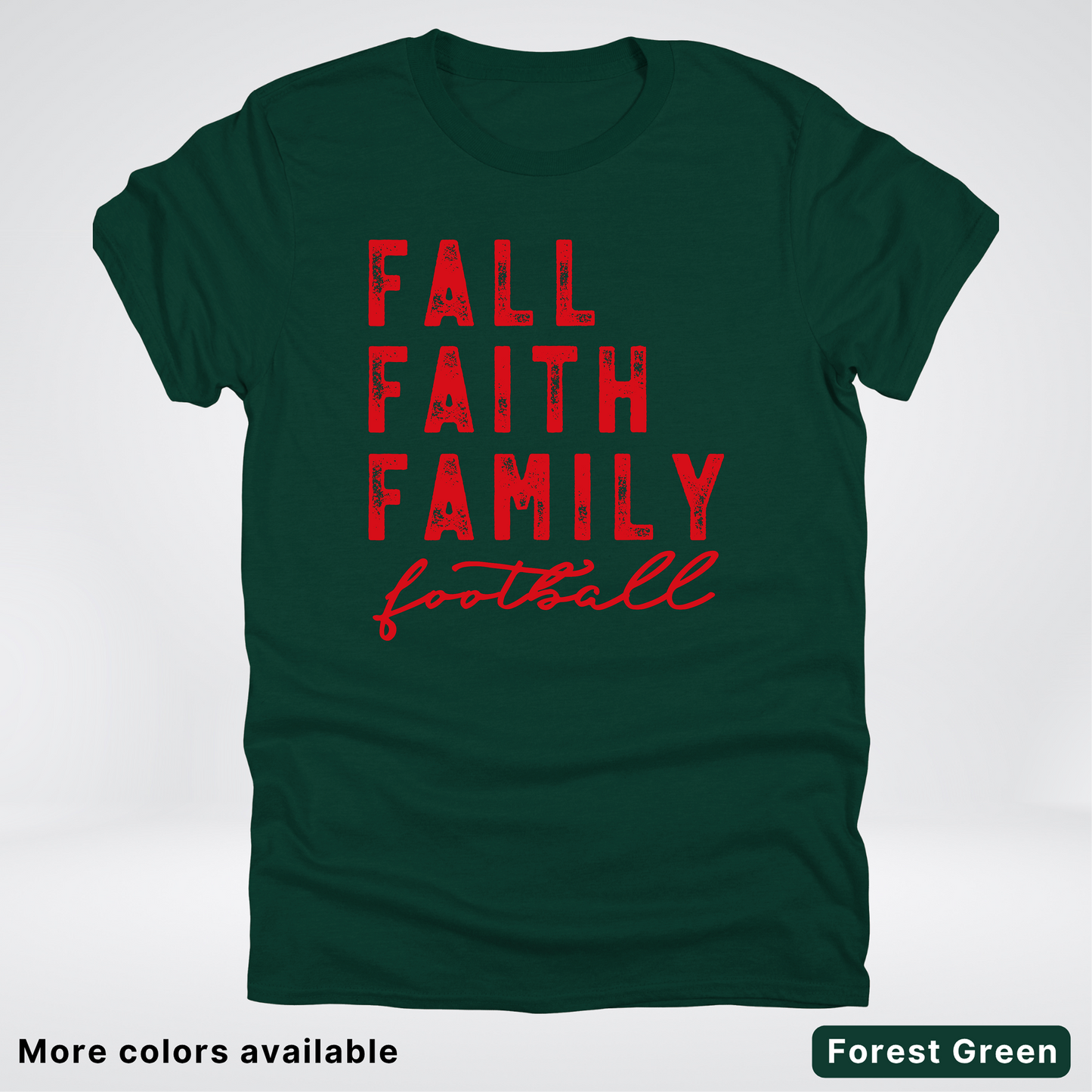Fall Faith Family – Red Design - Football - T-Shirt