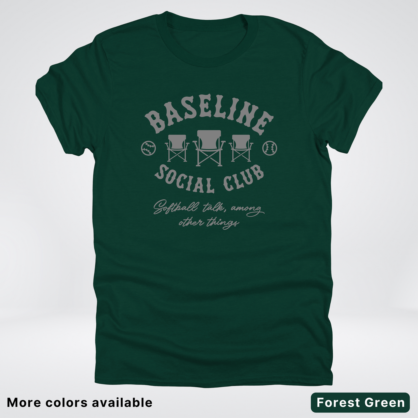 Baseline Social Club Softball – Gray Design - T-Shirt