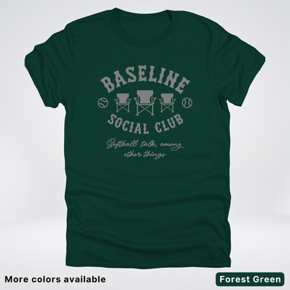 Baseline Social Club Softball – Gray Design - T-Shirt
