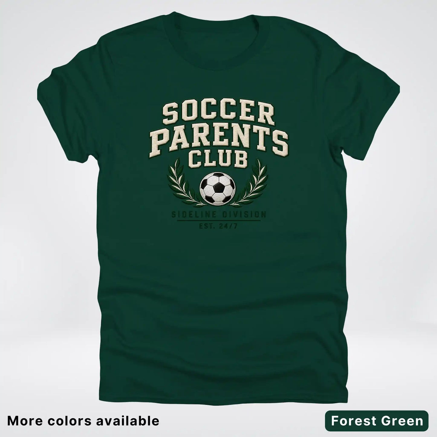 Soccer Parents Club Faux Embroidery Sideline T-Shirt