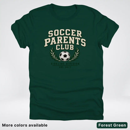 Soccer Parents Club Faux Embroidery Sideline T-Shirt
