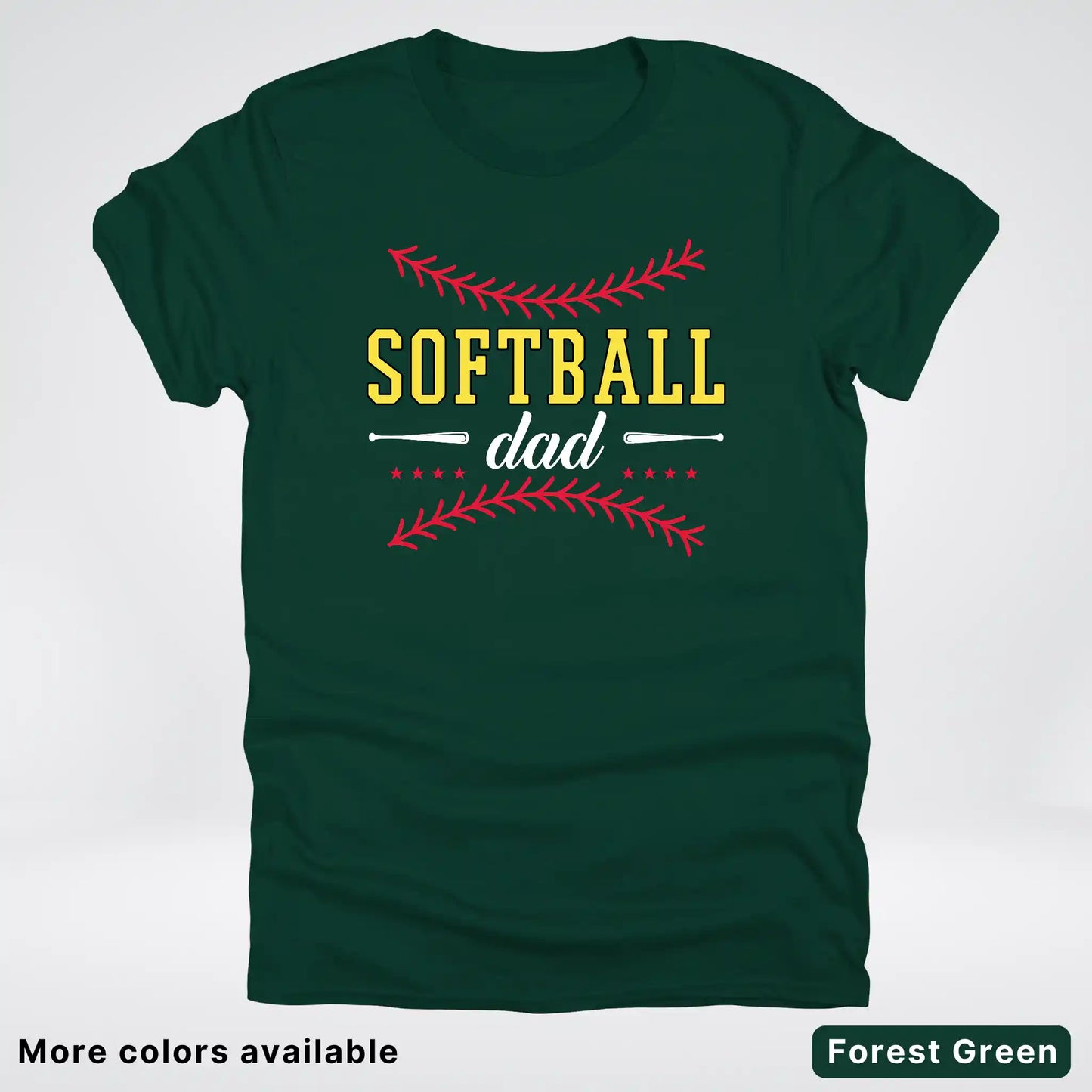 Softball Dad - White Design - T-Shirt