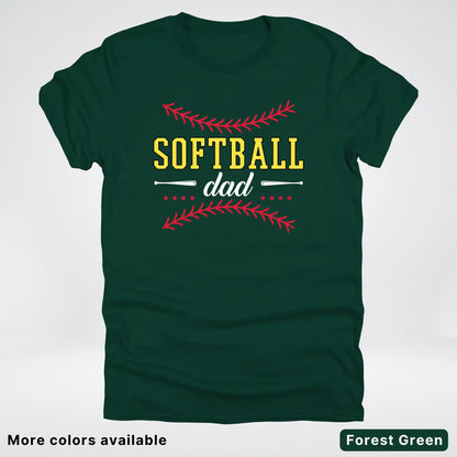 Softball Dad - White Design - T-Shirt